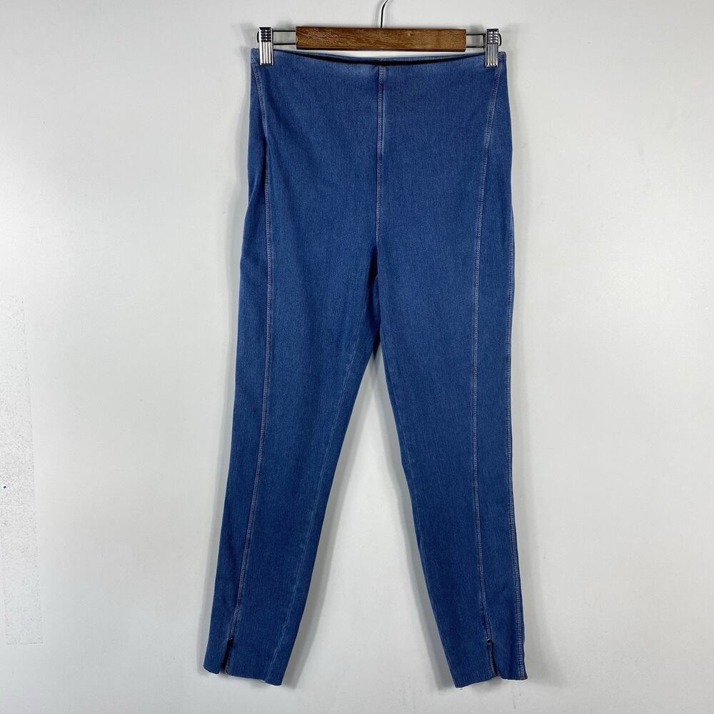 Lysse Jeggings Small Blue Pull On Denim Jean Leggings Pockets